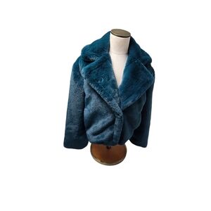 Chic Teal Teddy Jacket